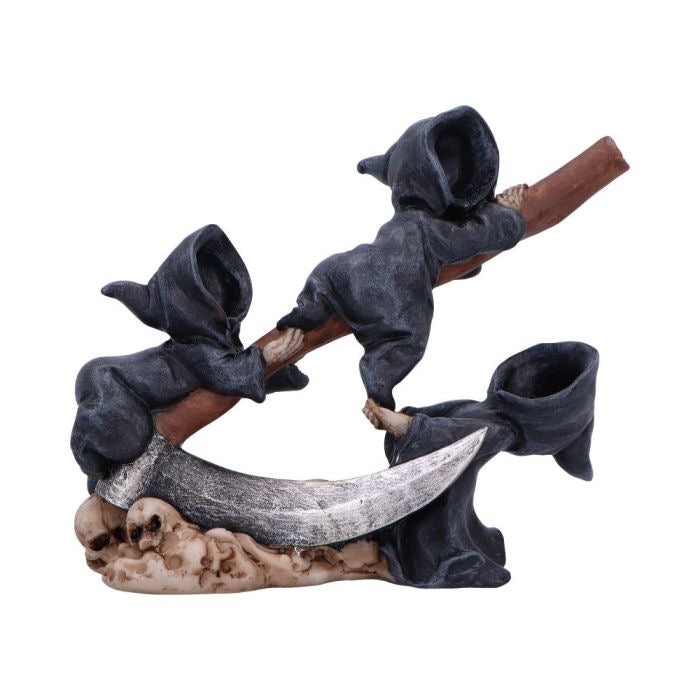 Mischievous Baby Reapers and Scythe Ornament