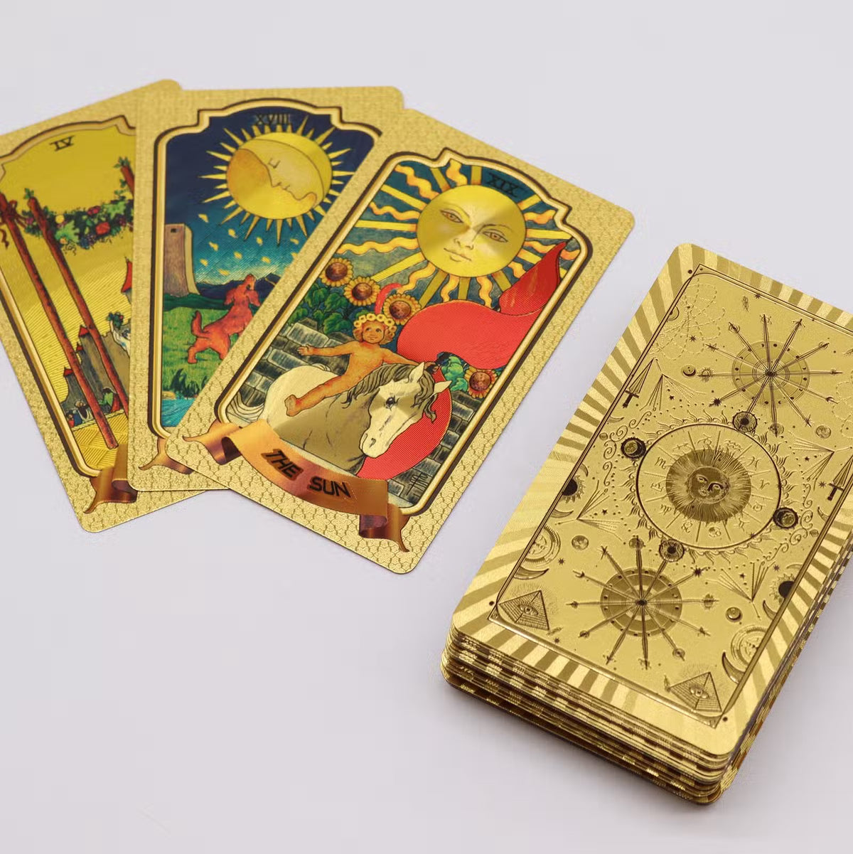 Golden Foil Tarot Cards