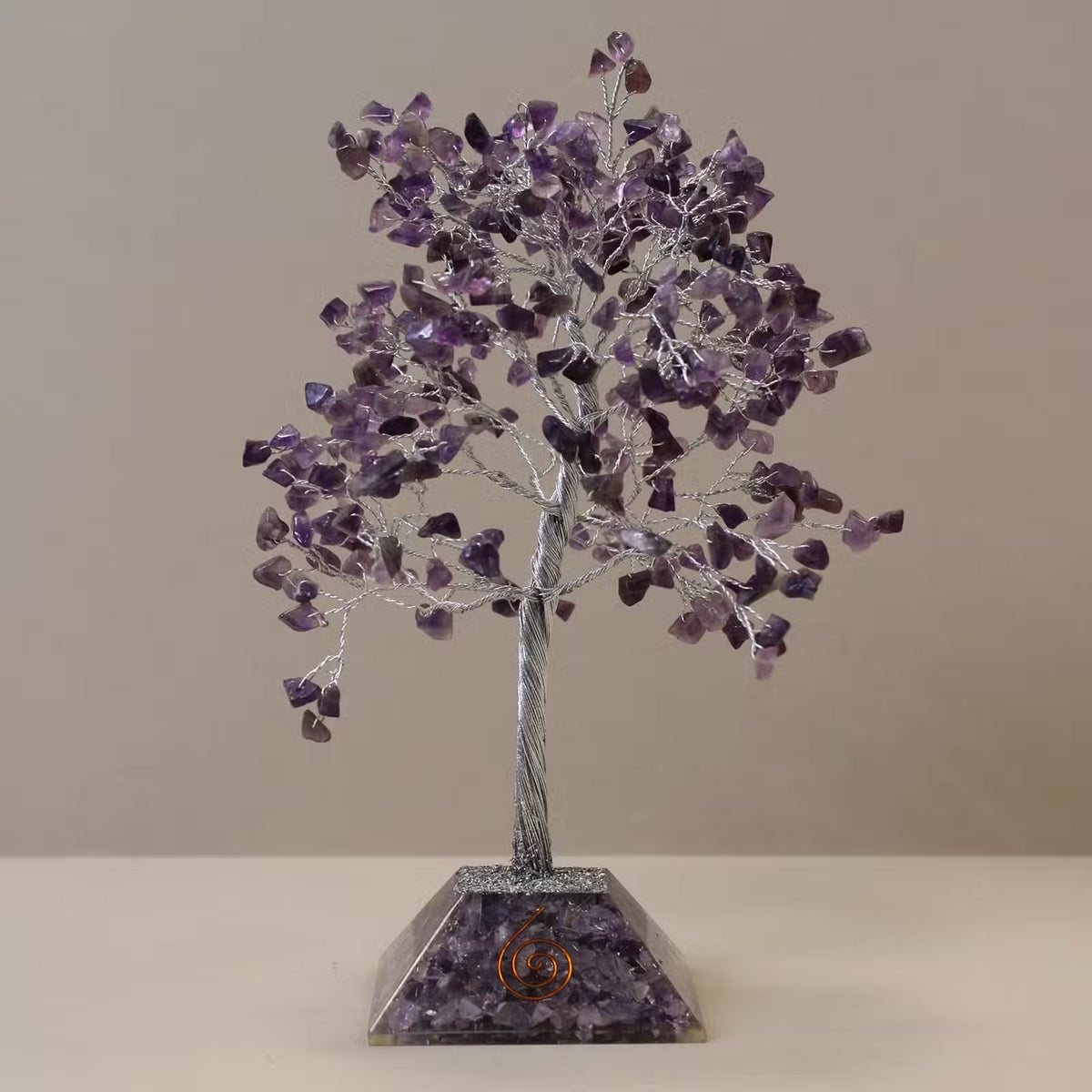 Amethyst Gemstone Tree with Orgonite Base - 320 Stone