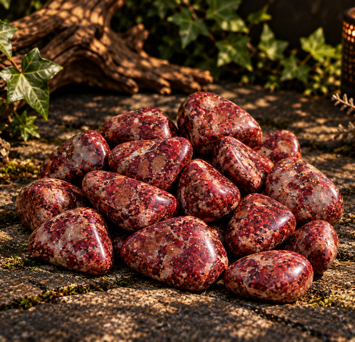 Red Wine Quartz Tumble Stone