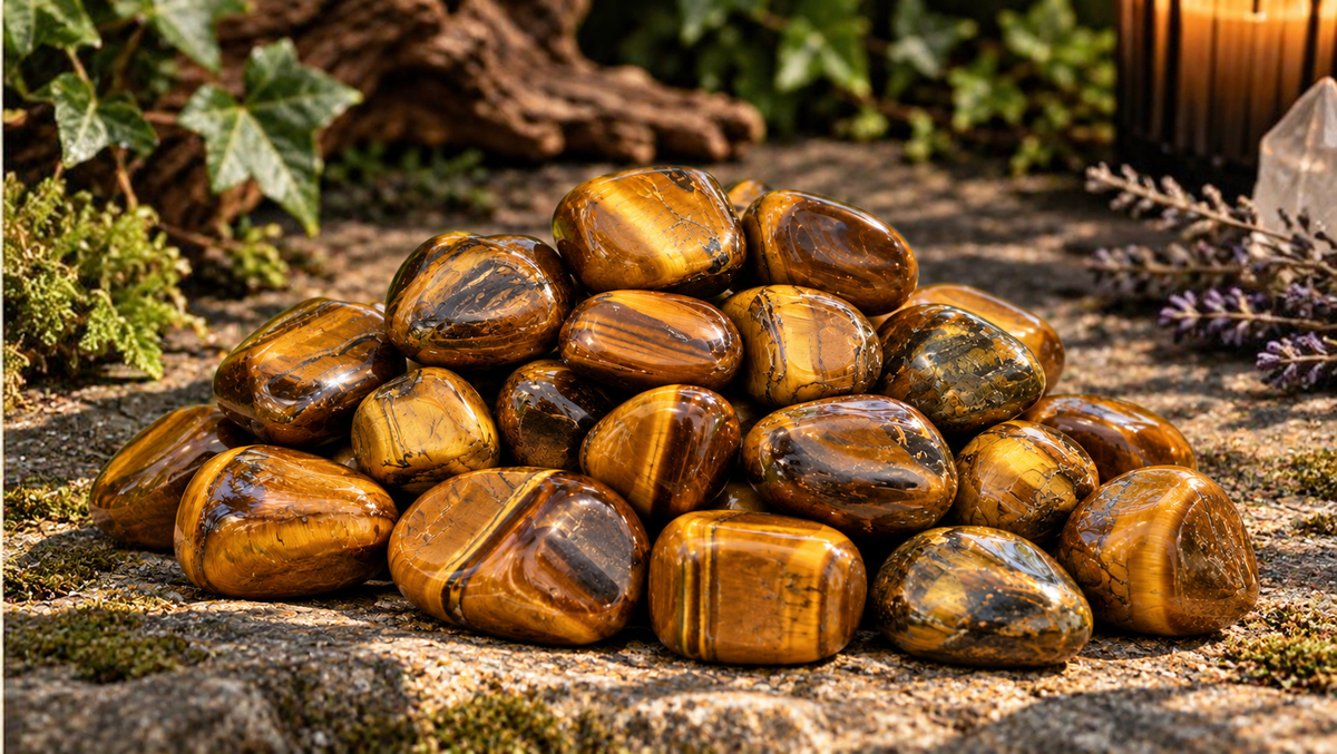 Tiger Iron Tumble Stone