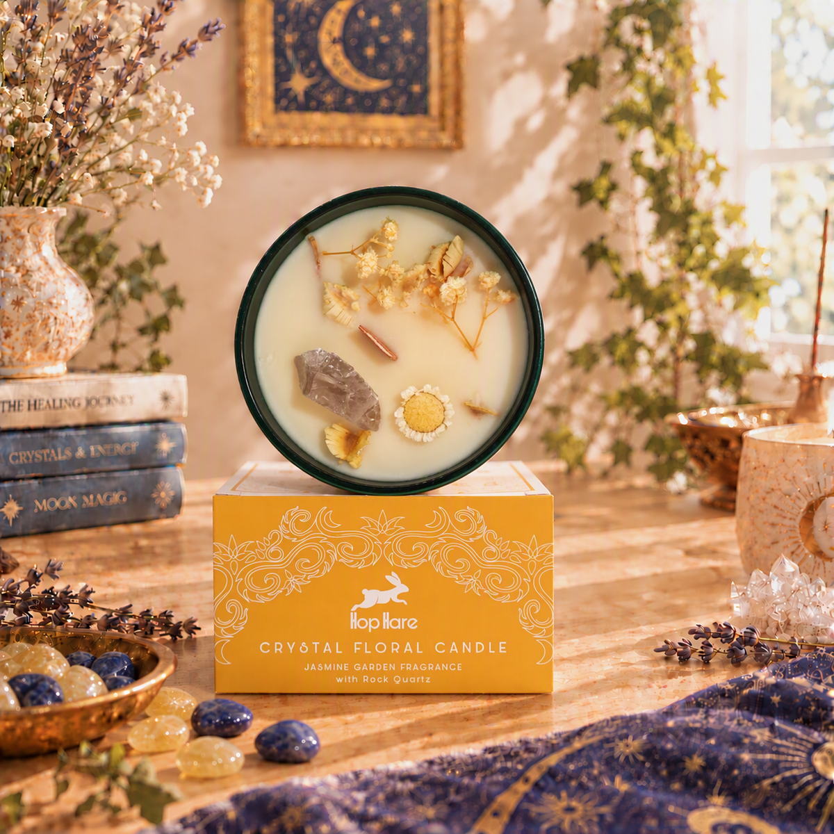 The Lion - Crystal Magic Flower Candle