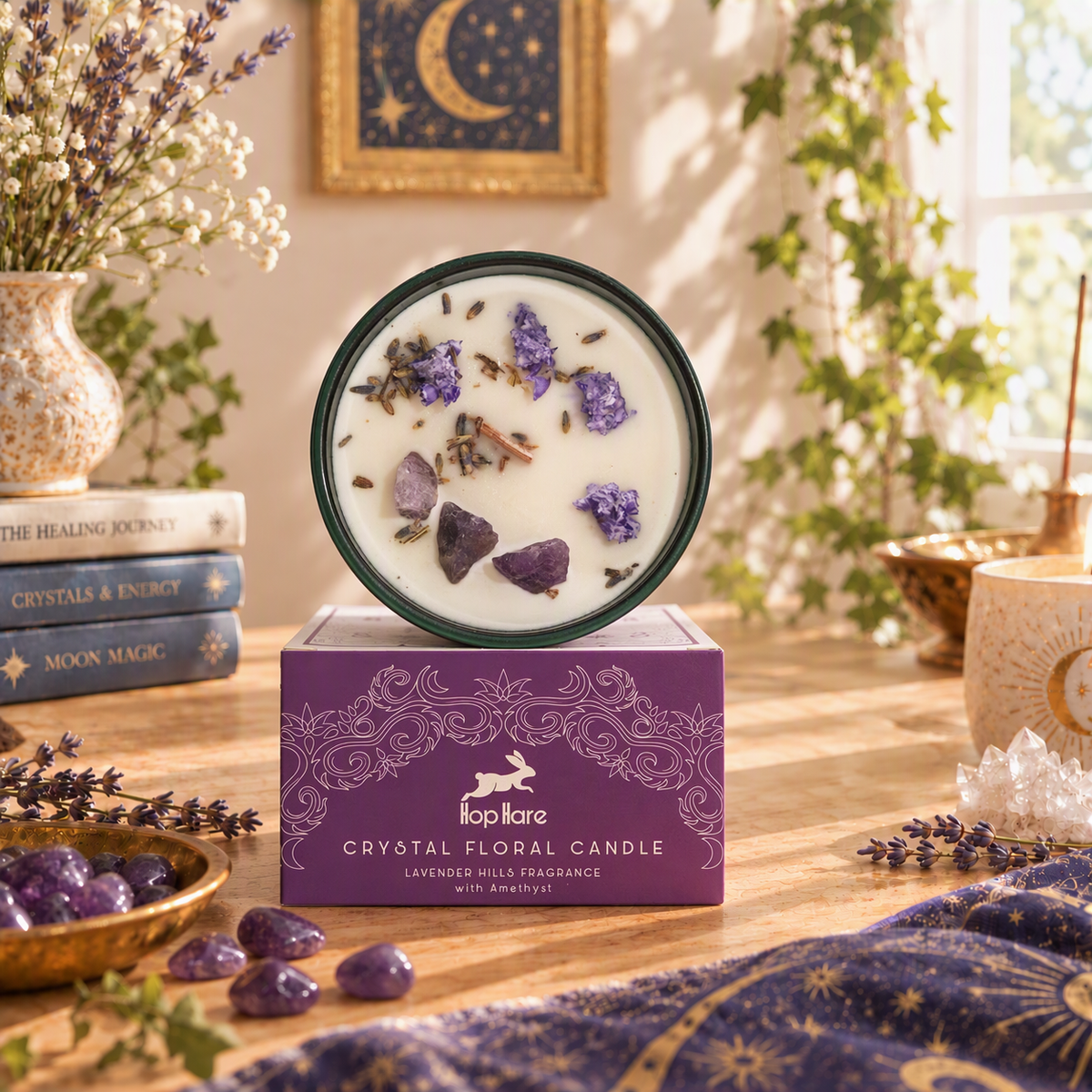 The Moon - Crystal Magic Candle