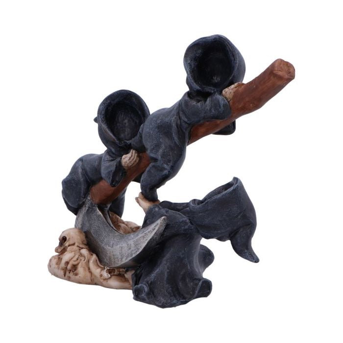 Mischievous Baby Reapers and Scythe Ornament