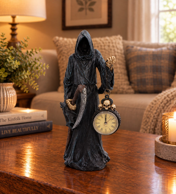 The Reaping Figure Holding Clock