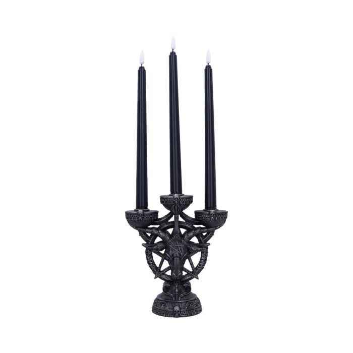 Baphomet's Radiance Candelabra with LED Candles