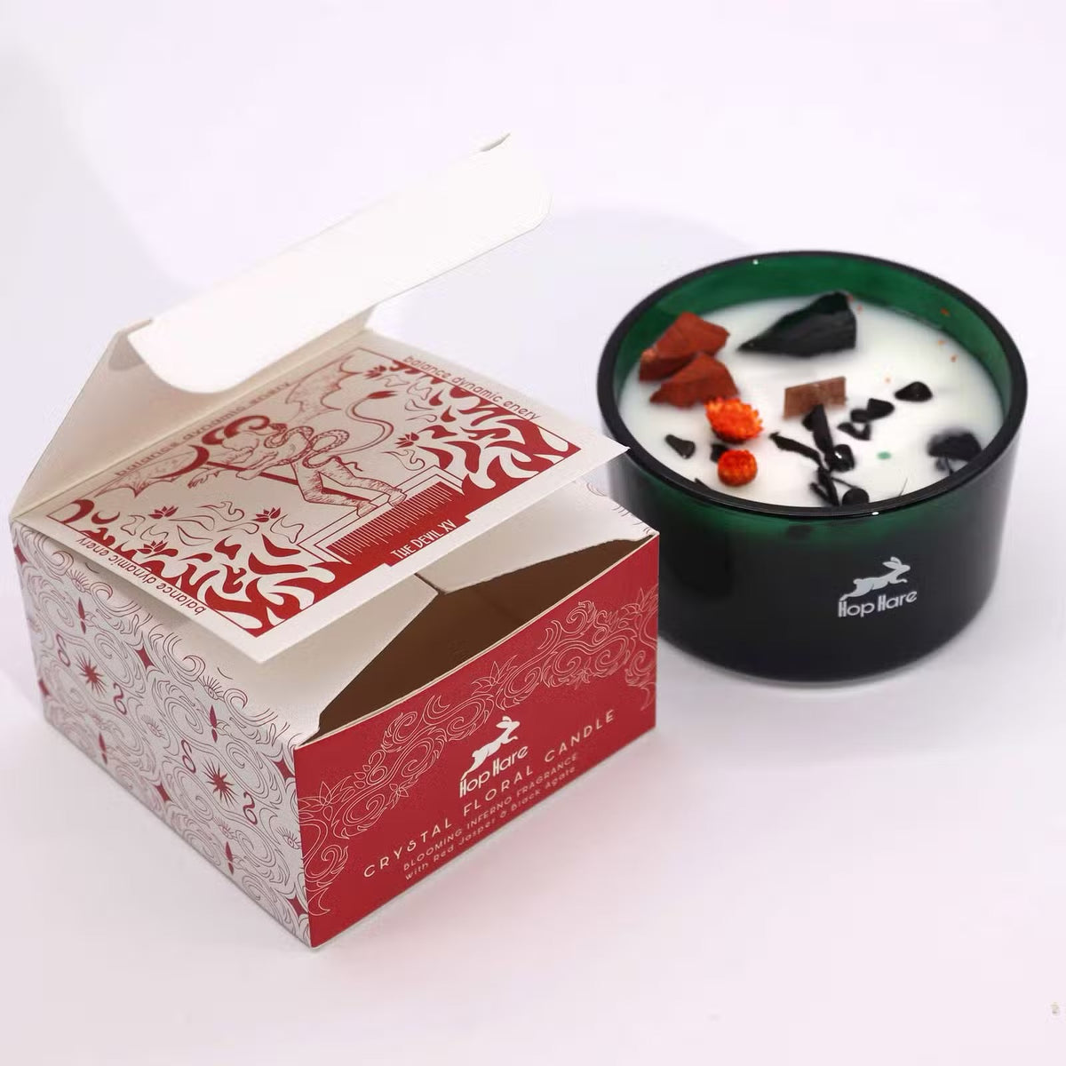 The Devil - Crystal Magic Flower Candle