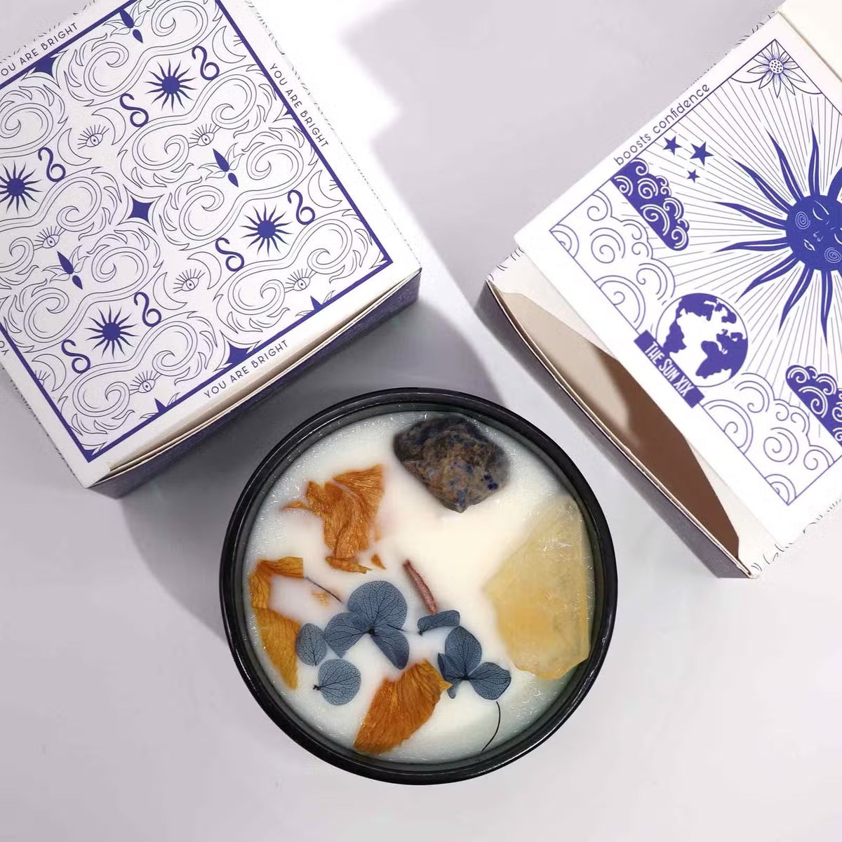 The Sun - Crystal Magic Flower Candle