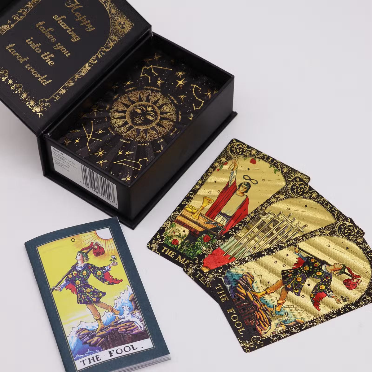 Let the Magic Begin  Gold Foil Tarot Set with Gift Box