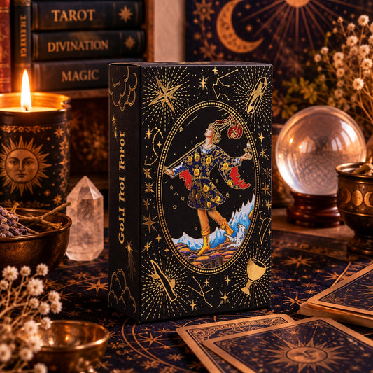 Let the Magic Begin  Gold Foil Tarot Set with Gift Box