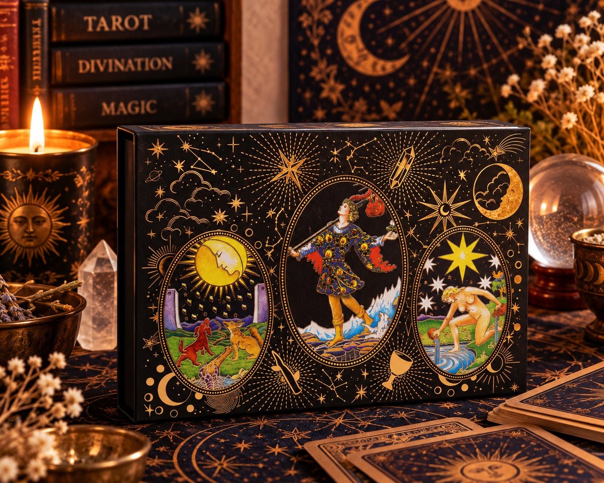 Let The Magic Begin Luxury Gold Foil Tarot Gift Set