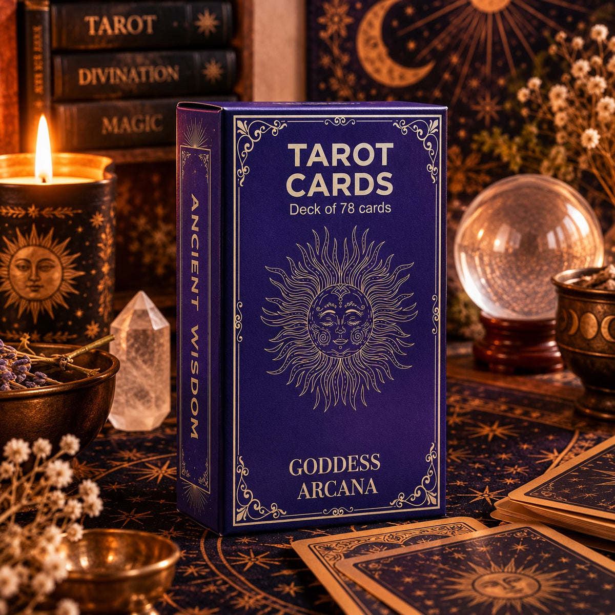 Goddess Arcana Tarot Cards with Guide Book