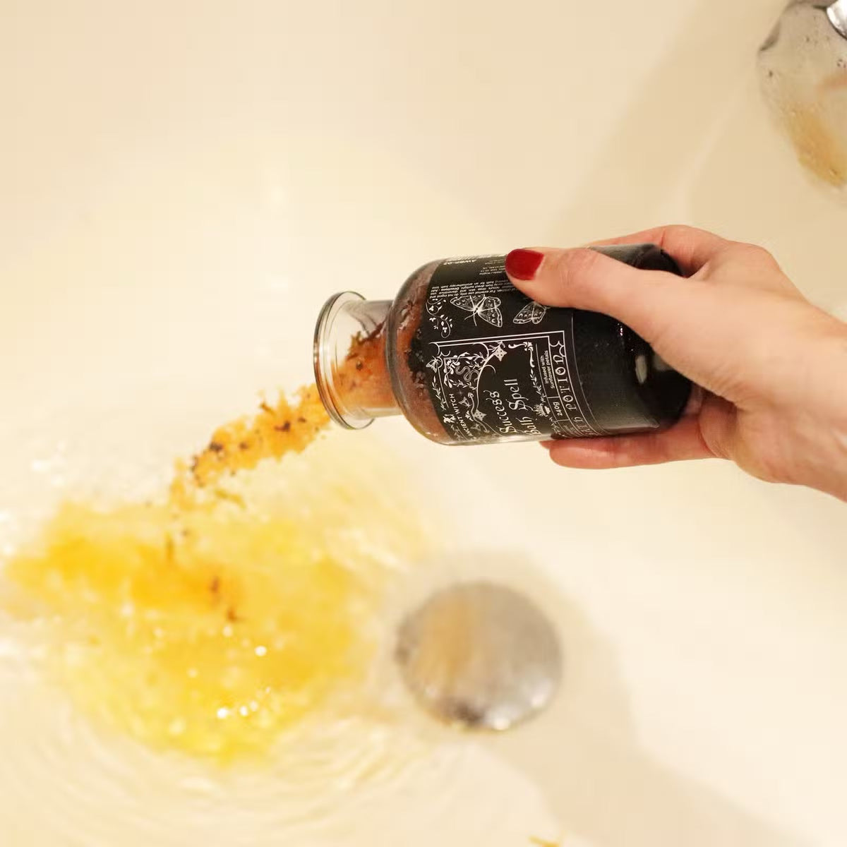 Success Witch Bath Spell Potion & Citrine Crystal Amulet