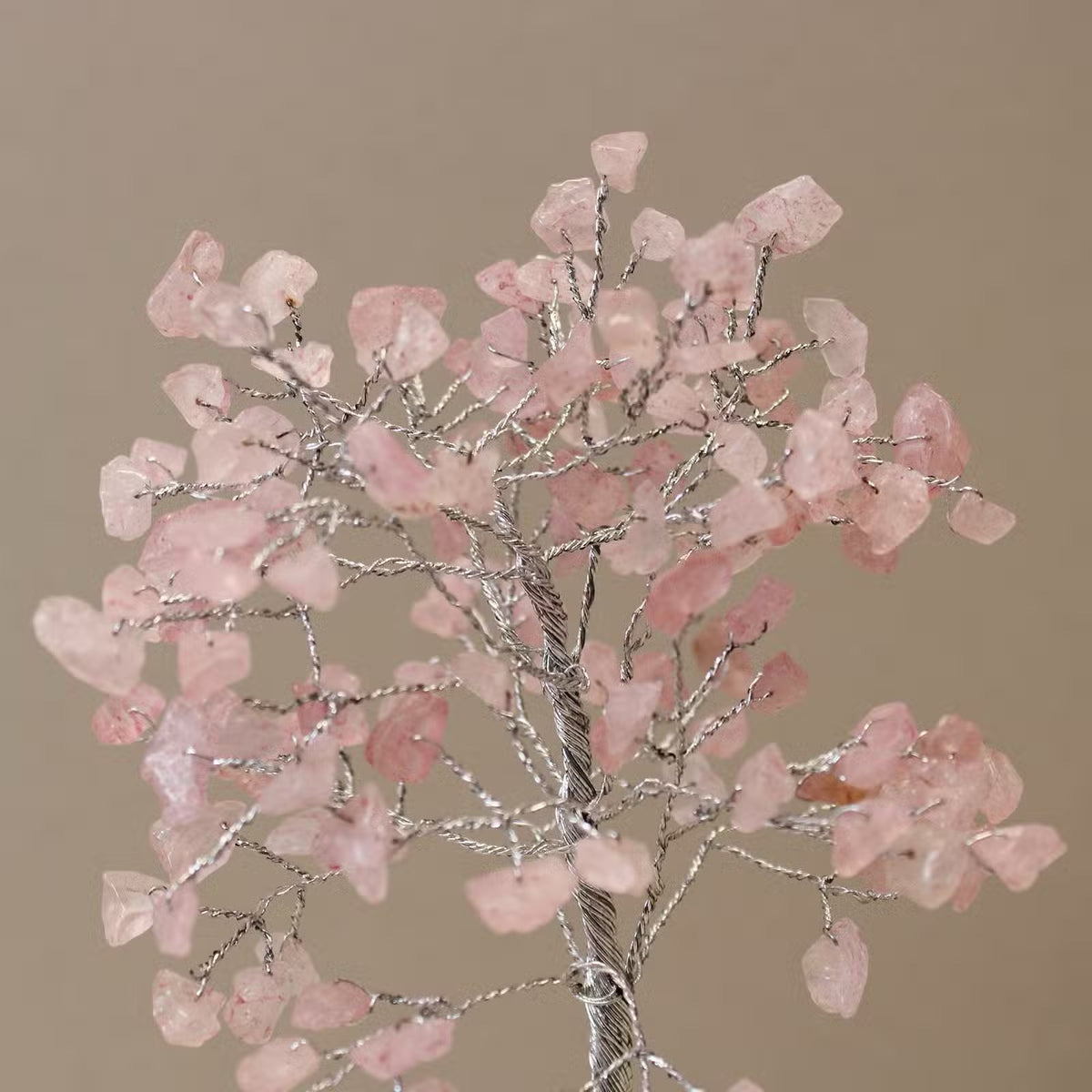 Rose Quartz Gemstone Tree with Orgonite Base - 160 Stone