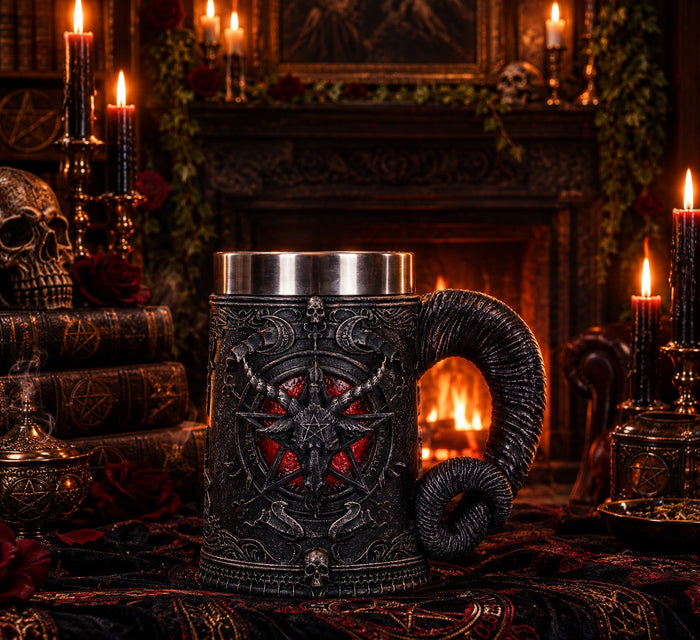 Baphomet Sabatic Goat Diety Tankard 16.5cm