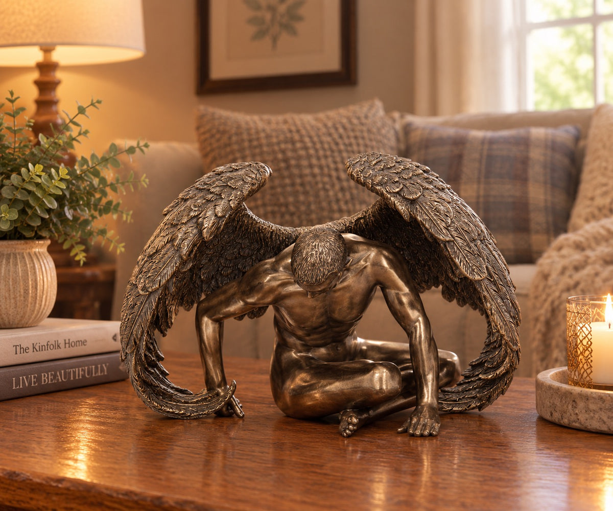 Angels Rest Figurine Bronze Naked Angel Ornament