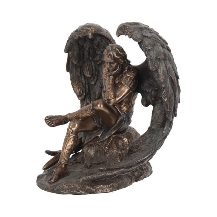 Bronzed Lucifer The Fallen Angel Religious Figurine. 21cm
