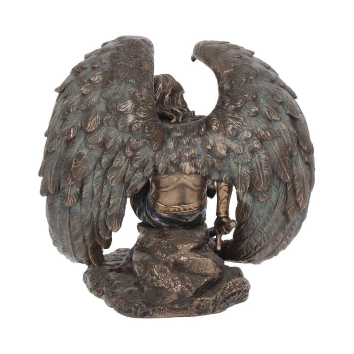 Bronzed Lucifer The Fallen Angel Religious Figurine. 21cm