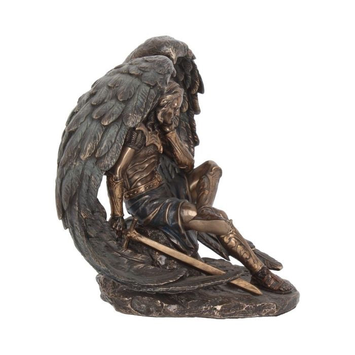 Bronzed Lucifer The Fallen Angel Religious Figurine. 21cm