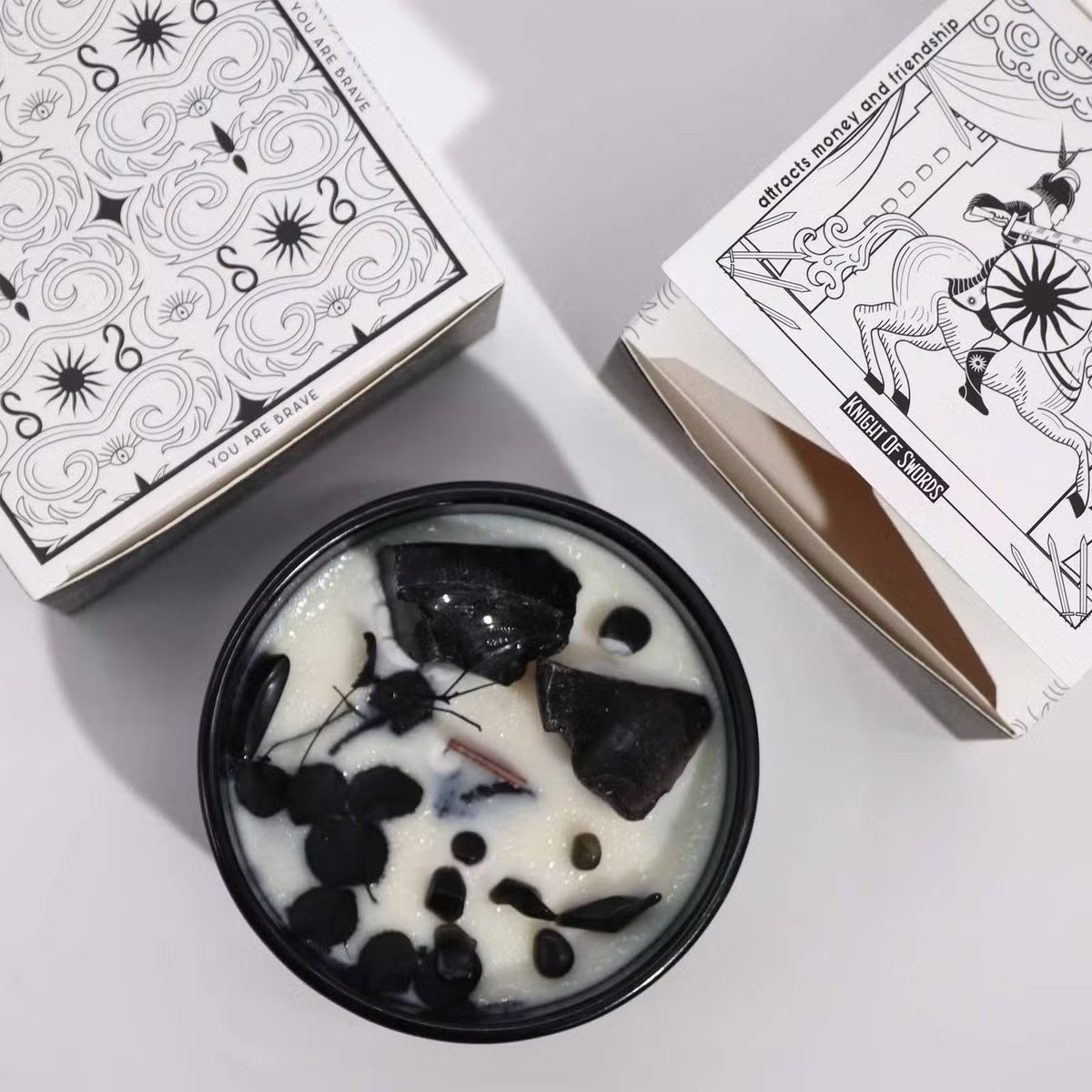 The Knight Of Swords - Crystal Magic Candle