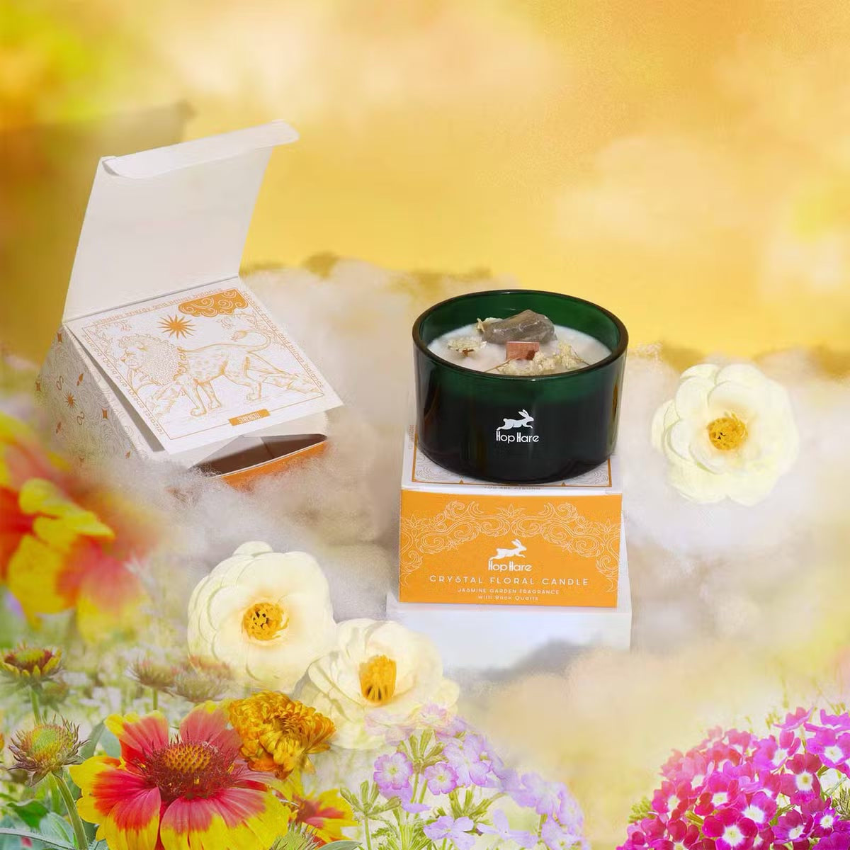 The Lion - Crystal Magic Flower Candle