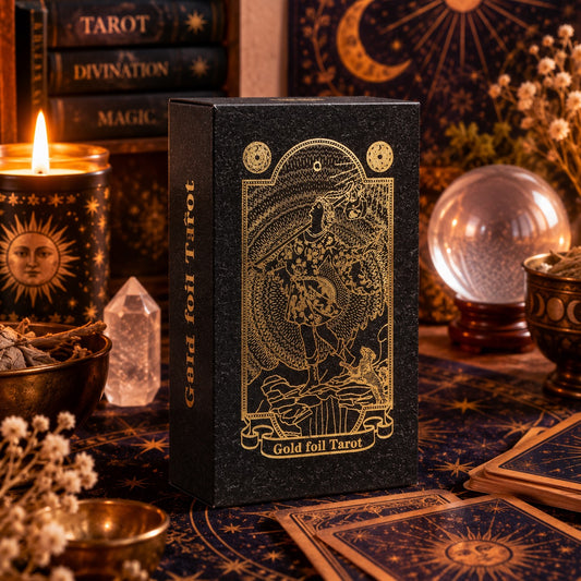 Gold Foil Tarot Set with Book - Gift Box