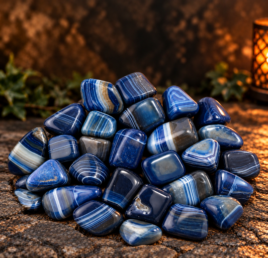 Blue Banded Agate Tumble Stone