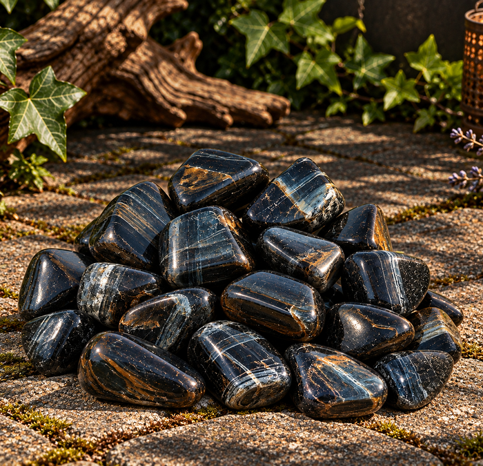 Blue Tigers Eye Tumble Stone