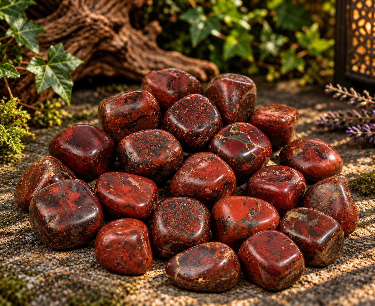 Chinese Bloodstone Tumble Stone