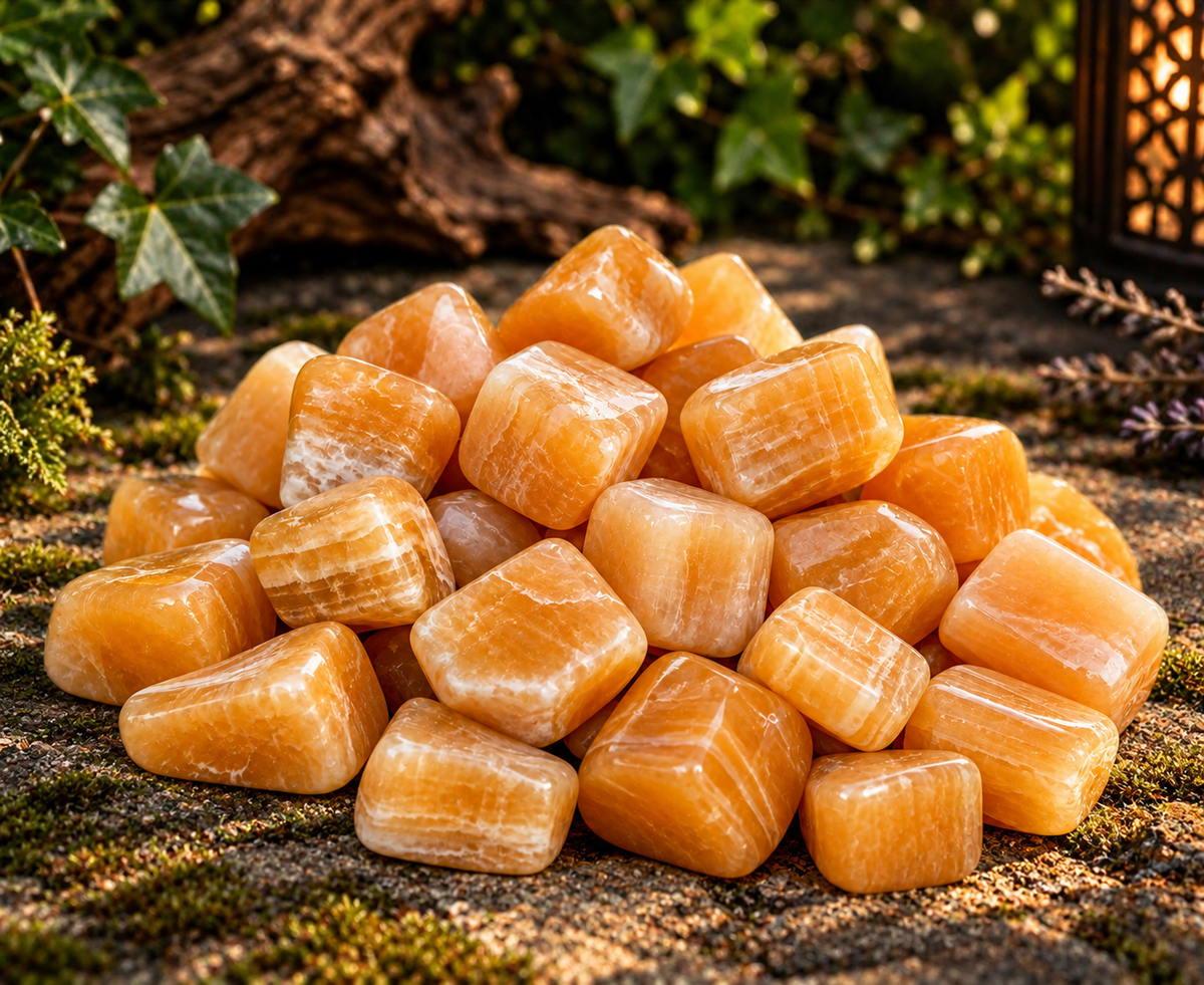 Orange Calcite Tumble Stone