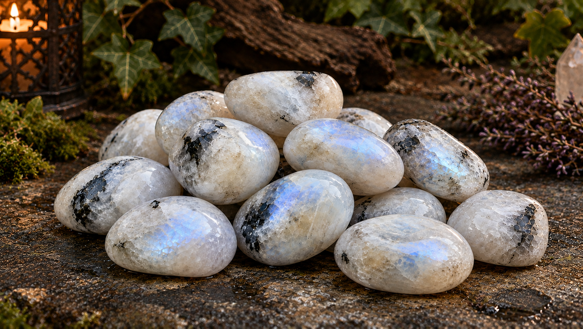 Rainbow Moonstone Tumble Stone